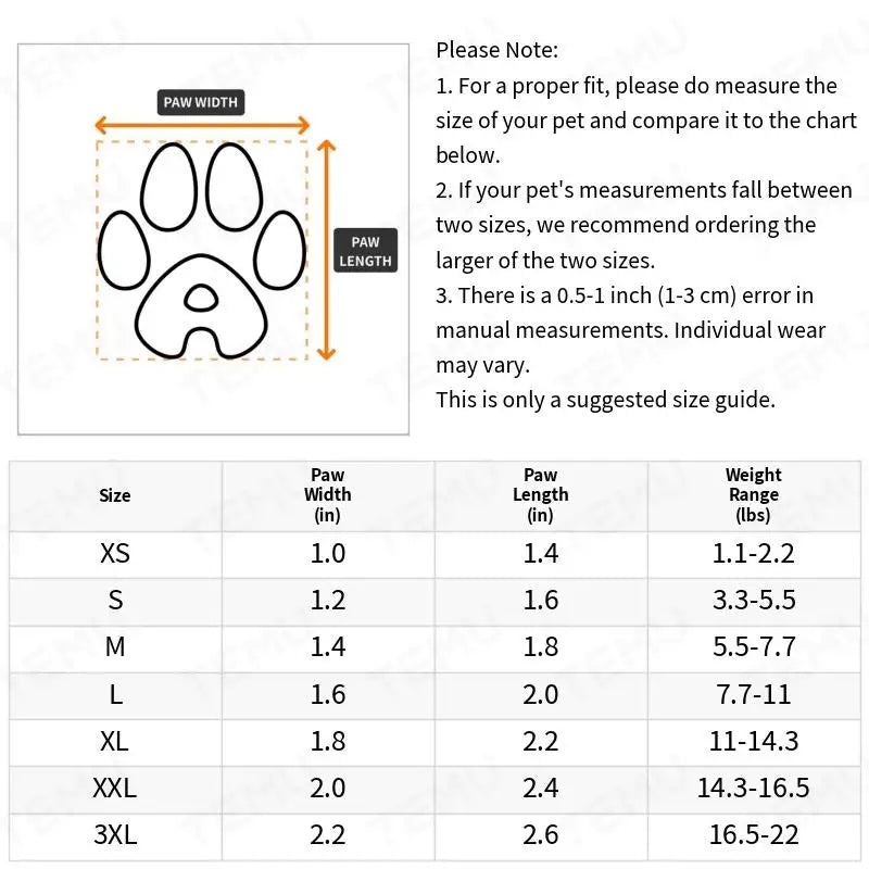 4pcs Water-Resistant Dog Shoes. - Maison Novaire