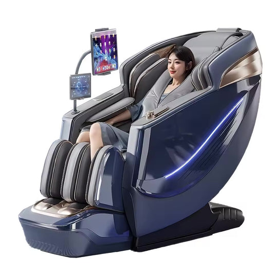 6D Massage Chair with Zero-Gravity Recline | Maison Novaire Beauty Rituals  - Blue - Maison Novaire