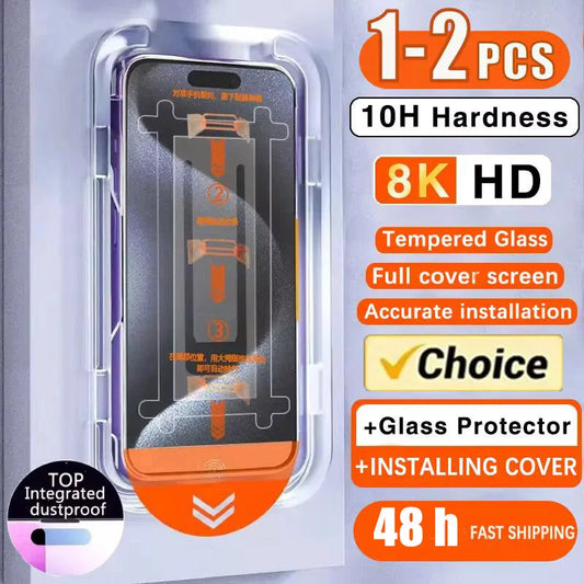 8K HD Tempered Glass Screen Protector For IPhone. - Maison Novaire