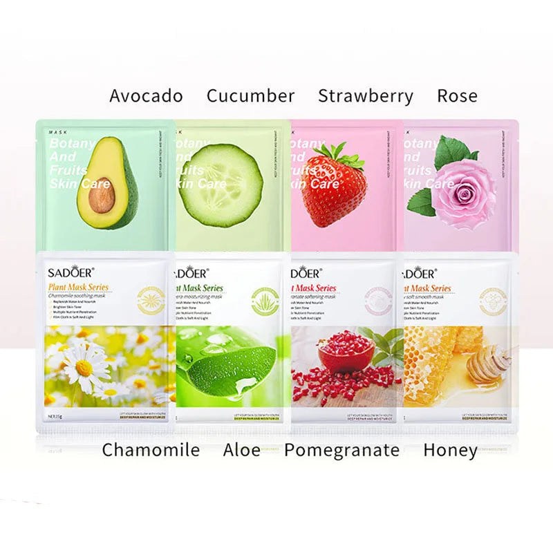 8pcs Natural Plant Beauty Skincare Facial Masks. - BLAKESTORE-NG