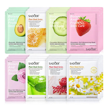 8pcs Natural Plant Beauty Skincare Facial Masks. - BLAKESTORE-NG