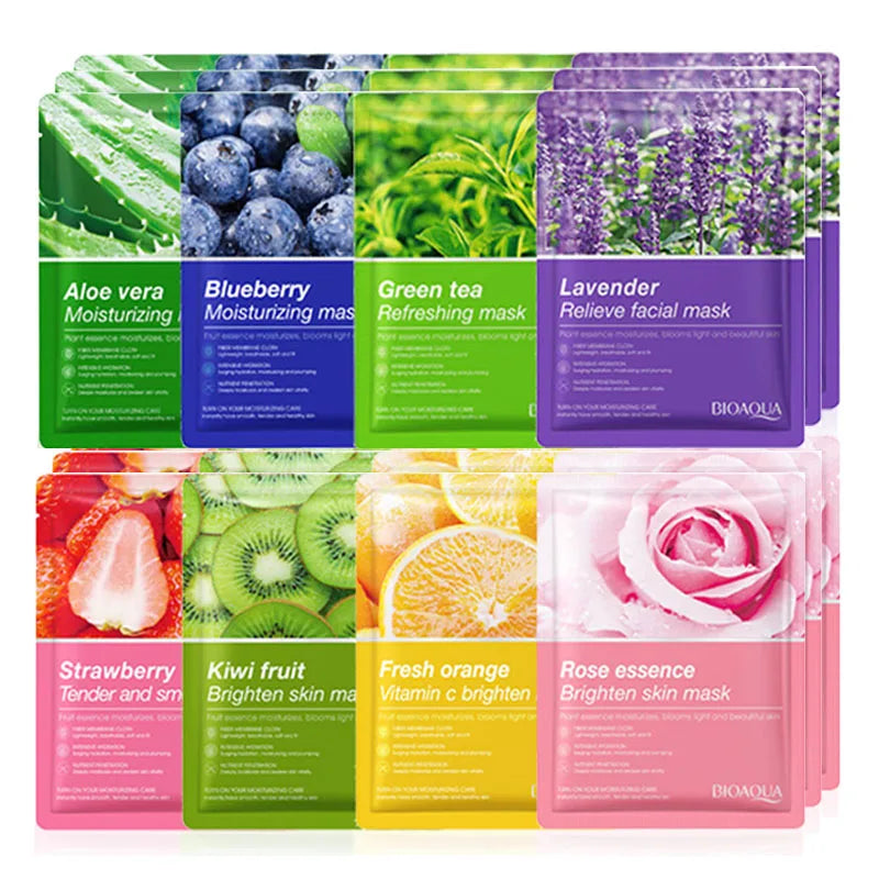8pcs Natural Plant Beauty Skincare Facial Masks. - BLAKESTORE-NG