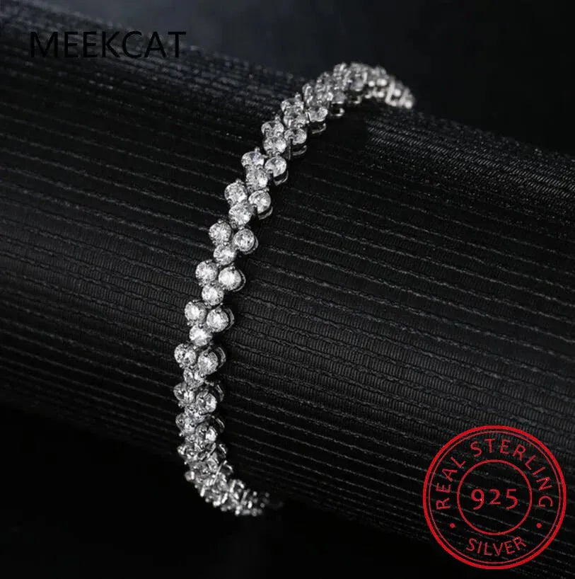925 Silver Moissanite Bracelet | Lab Diamonds Women’s Fine Jewelry - BLAKESTORE-NG