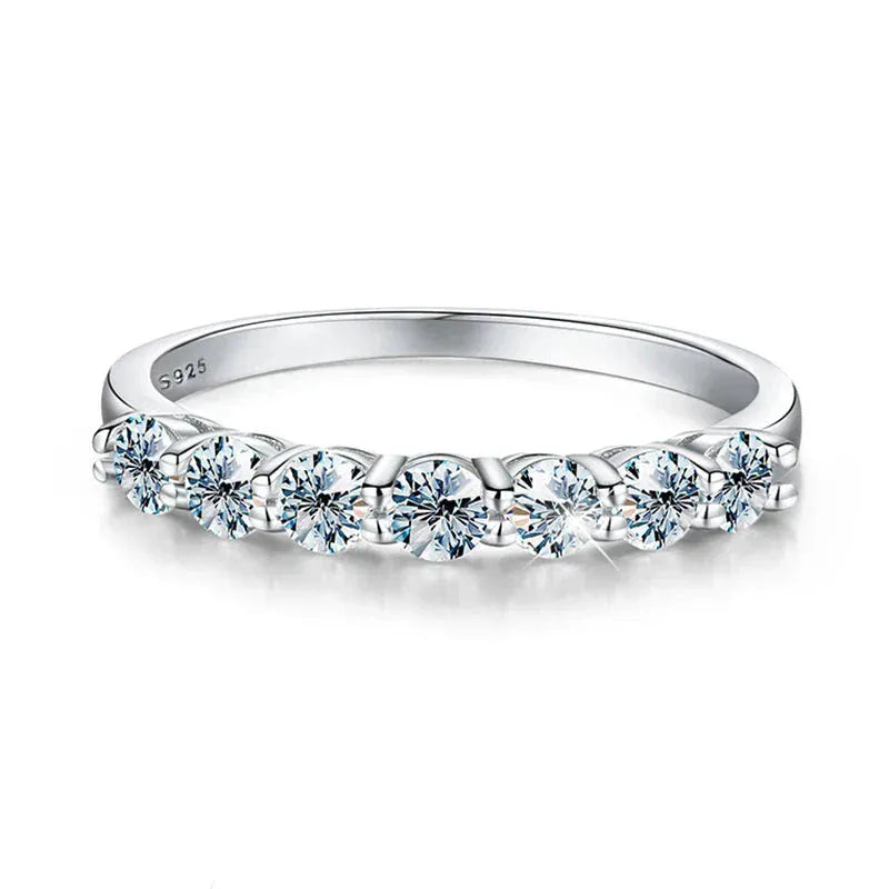925 Silver Moissanite Eternity Ring | Luxury Engagement & Wedding Band - BLAKESTORE-NG