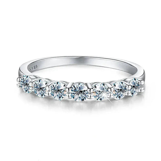 925 Silver Moissanite Eternity Ring | Luxury Engagement & Wedding Band - BLAKESTORE-NG