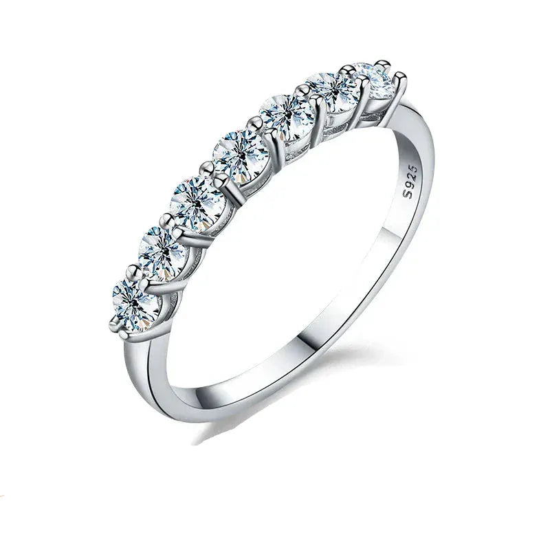 925 Silver Moissanite Eternity Ring | Luxury Engagement & Wedding Band - BLAKESTORE-NG