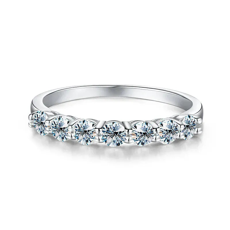 925 Silver Moissanite Eternity Ring | Luxury Engagement & Wedding Band - BLAKESTORE-NG