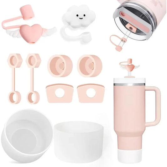 9pcs Silicone Spill Proof Stopper Set for Stanley Cup. - Maison Novaire