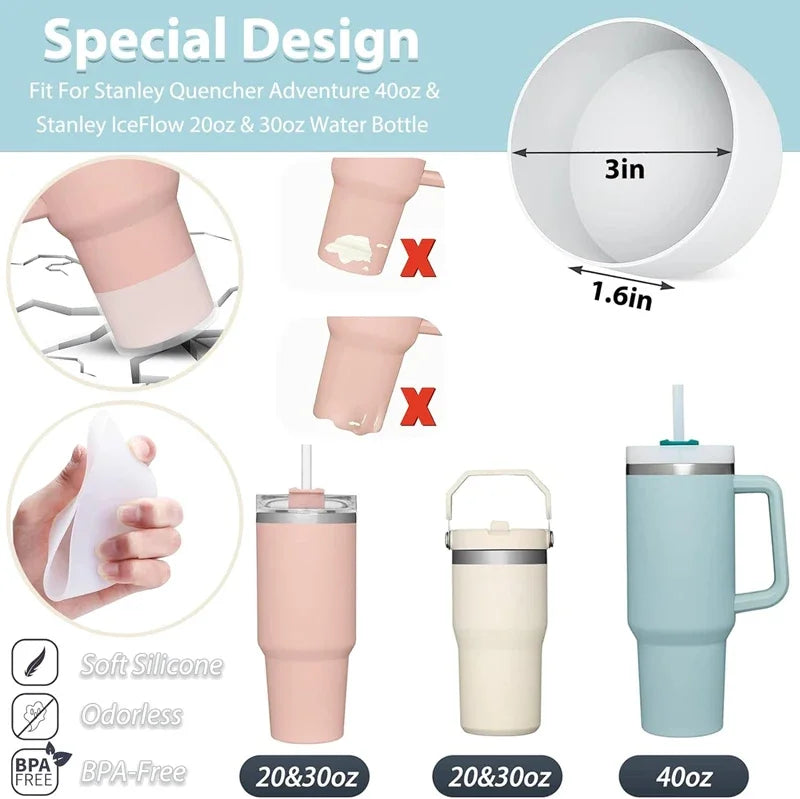 9pcs Silicone Spill Proof Stopper Set for Stanley Cup. - Maison Novaire