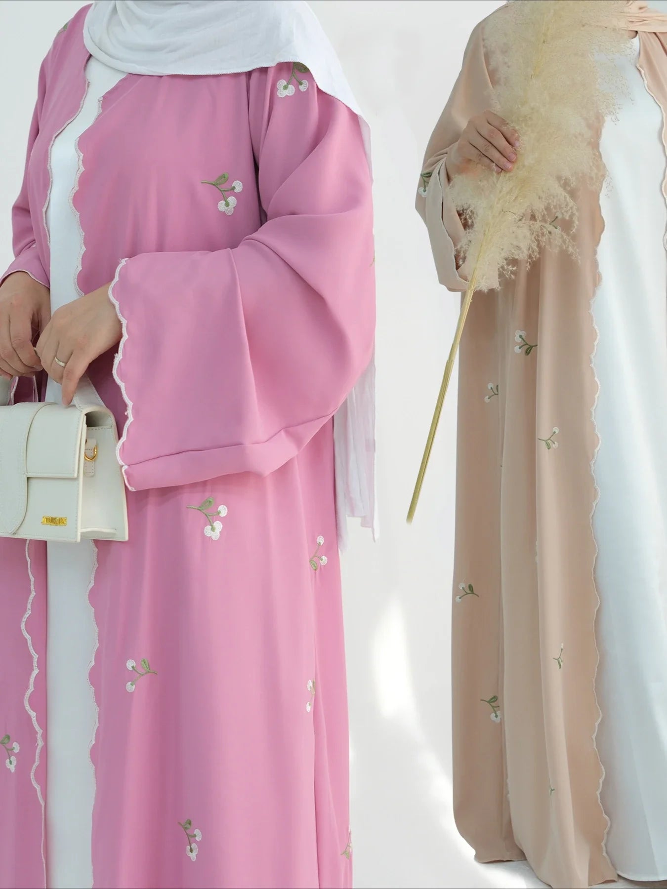 Abaya Embroidery Cardigan. - Maison Novaire