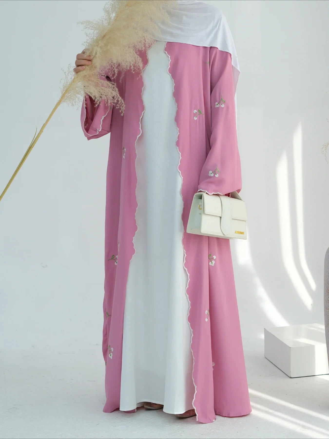 Abaya Embroidery Cardigan. - Maison Novaire