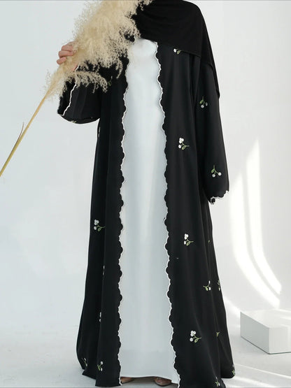 Abaya Embroidery Cardigan. - Maison Novaire