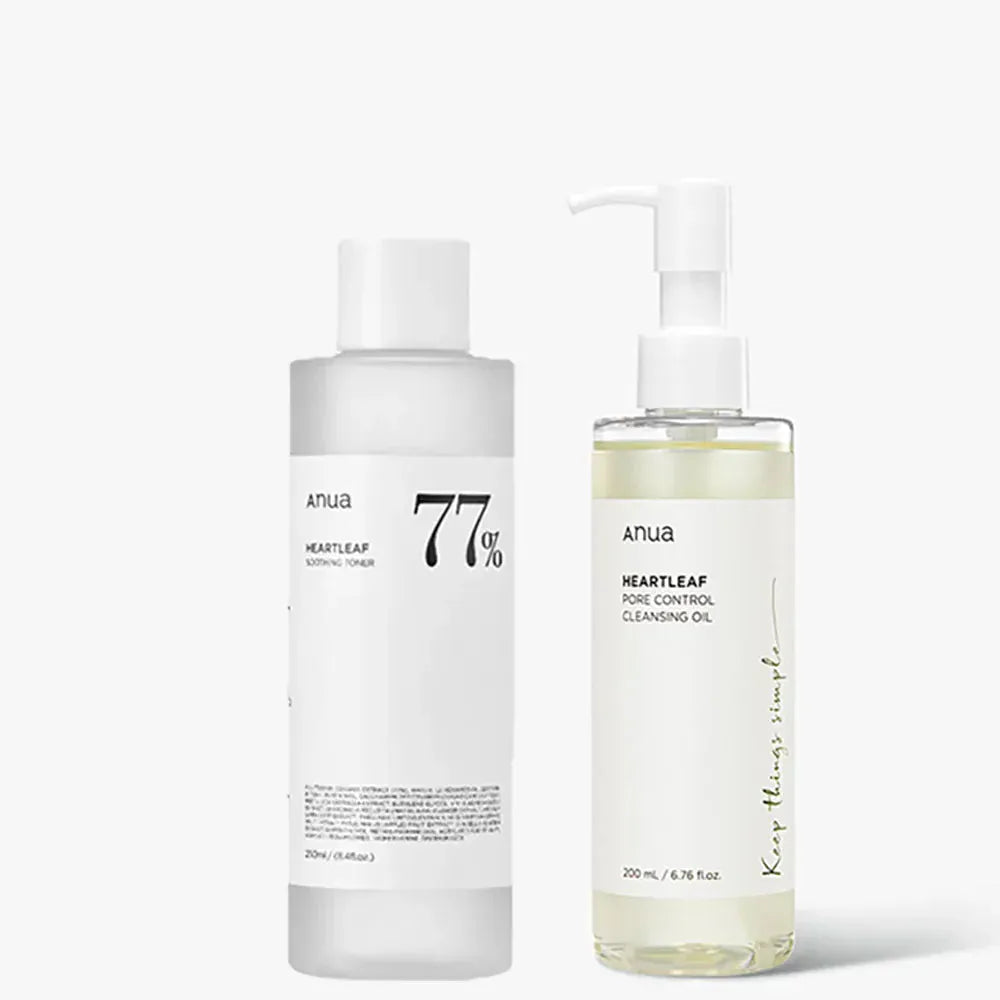 Anua Heartleaf 77 Toner & Cleansing Oil – Pore Care & Deep Hydration - Maison Novaire