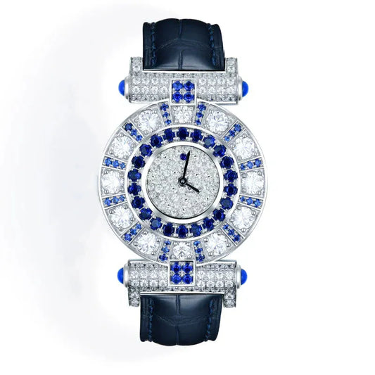 BELLUX Blue Sapphire Women’s Watch | Luxury Crocodile Leather Strap - BLAKESTORE-NG