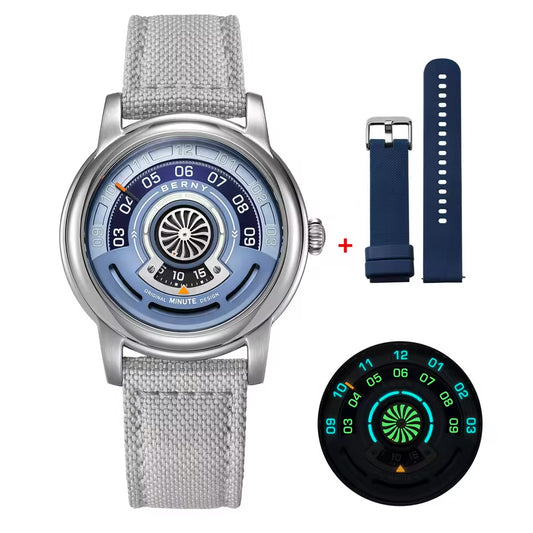 BERNY Luminous Automatic Watch | Maison Novaire  - 36mm AM160L-C - Maison Novaire