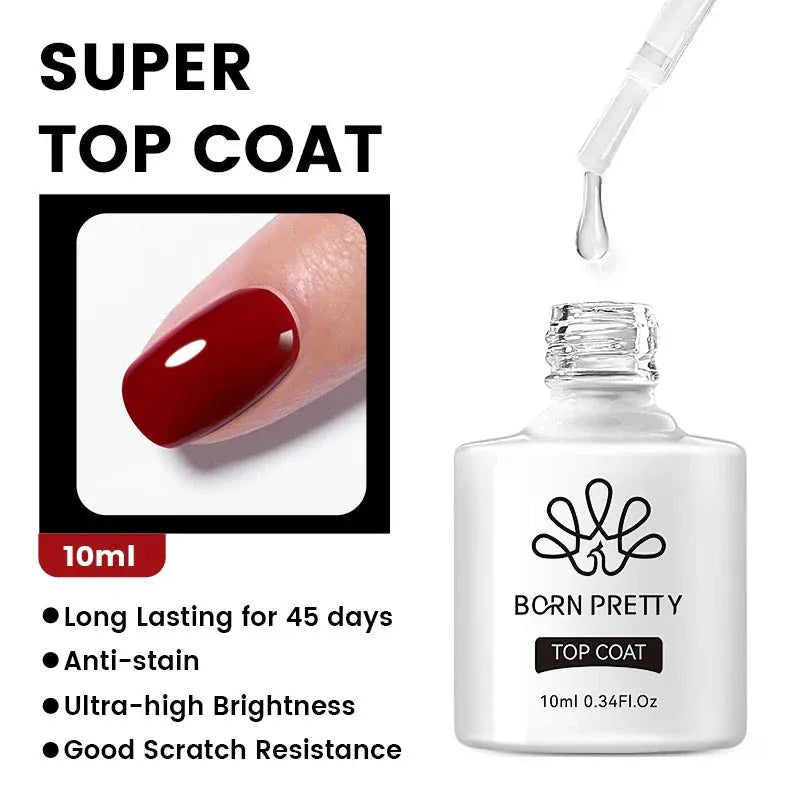 BORN PRETTY Base & Top Coat Set – 10ml. - BLAKESTORE-NG