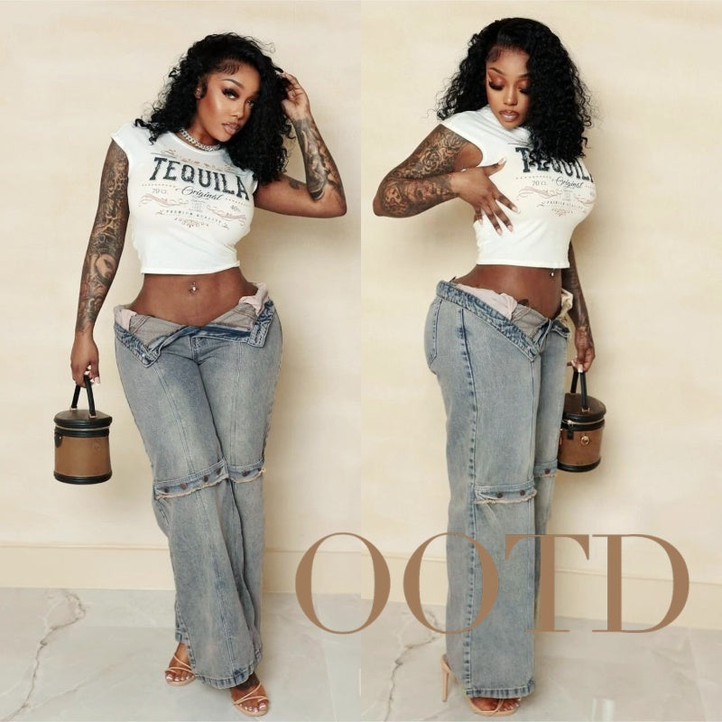 Baggy Streetwear Denim Jeans – Relaxed Fit Trend - Maison Novaire #