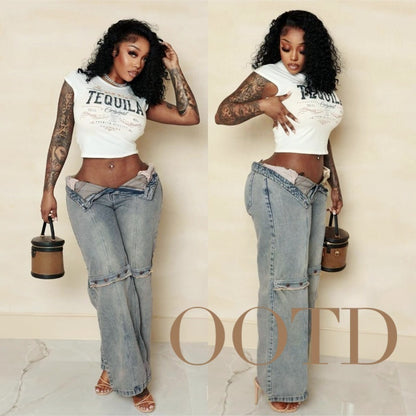 Baggy Streetwear Denim Jeans – Relaxed Fit Trend - Maison Novaire #
