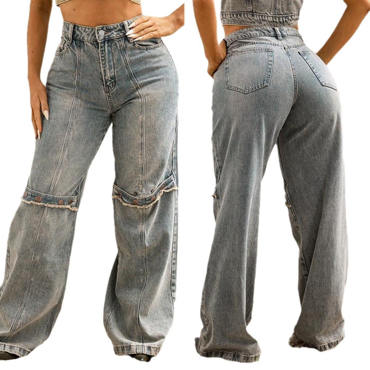 Baggy Streetwear Denim Jeans – Relaxed Fit Trend - Maison Novaire #