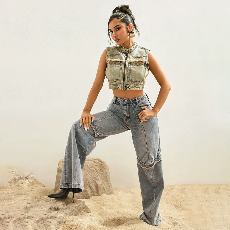 Baggy Streetwear Denim Jeans – Relaxed Fit Trend - Maison Novaire #