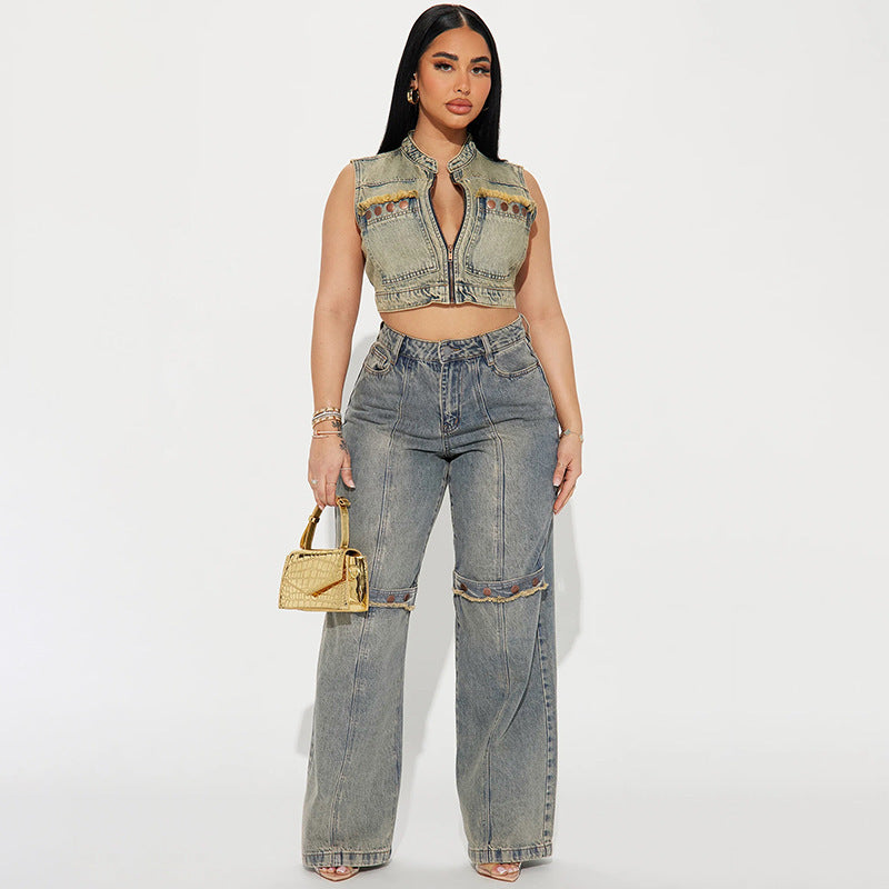 Baggy Streetwear Denim Jeans – Relaxed Fit Trend - Maison Novaire #