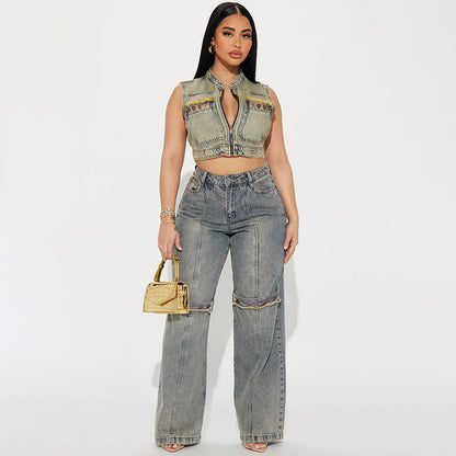 Baggy Streetwear Denim Jeans – Relaxed Fit Trend - Maison Novaire #