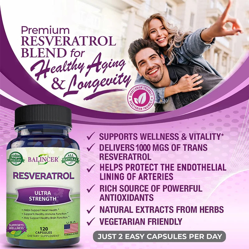 Balincer Resveratrol Cardiovascular Health Support Capsule. - Maison Novaire