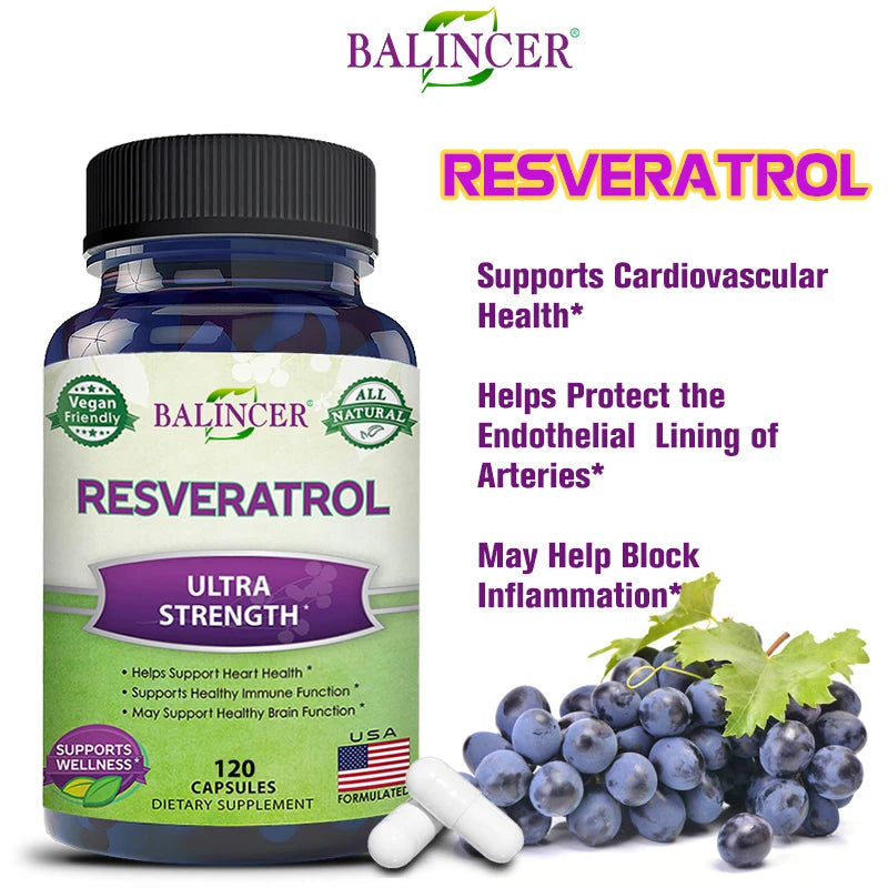 Balincer Resveratrol Cardiovascular Health Support Capsule. - Maison Novaire