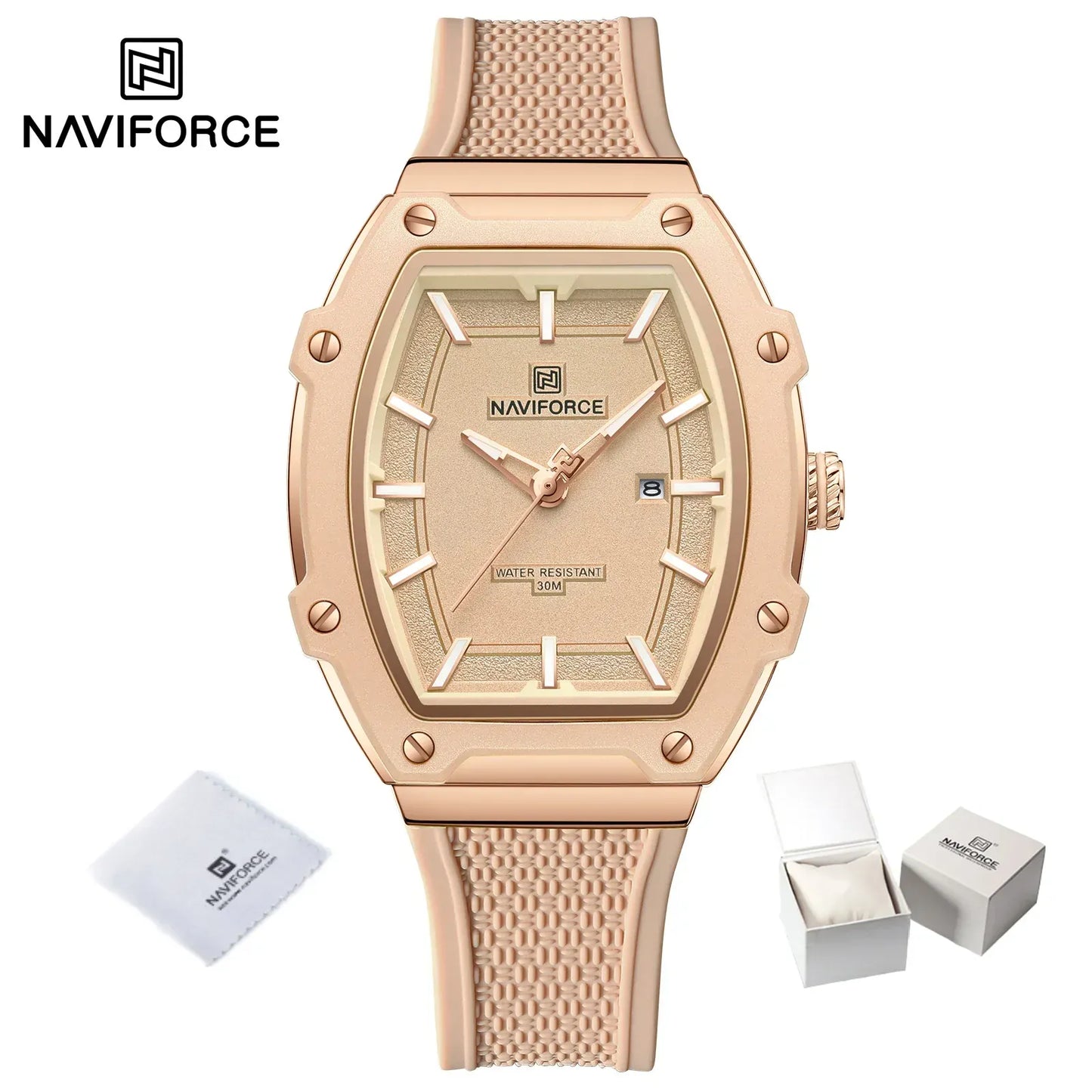 Barrel Women’s Watch | Silicone Strap Waterproof Sport Clock - Maison Novaire