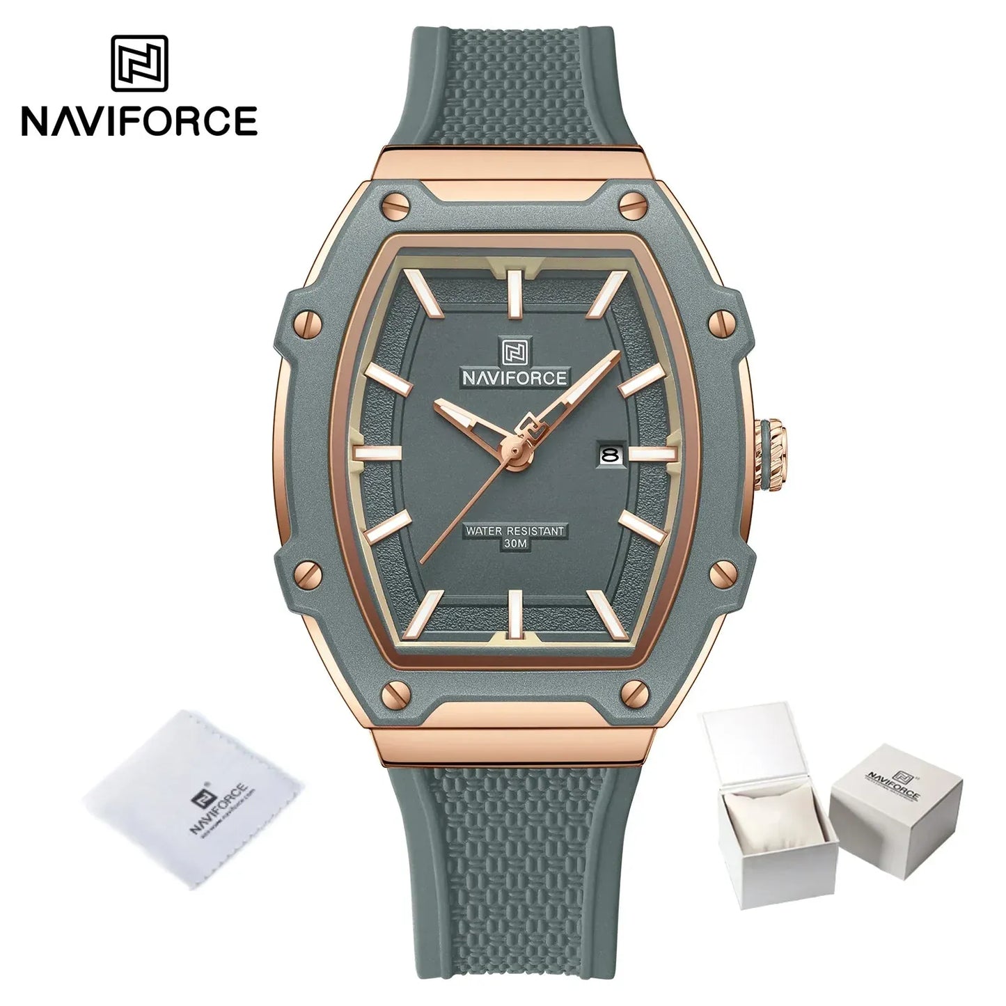 Barrel Women’s Watch | Silicone Strap Waterproof Sport Clock - Maison Novaire