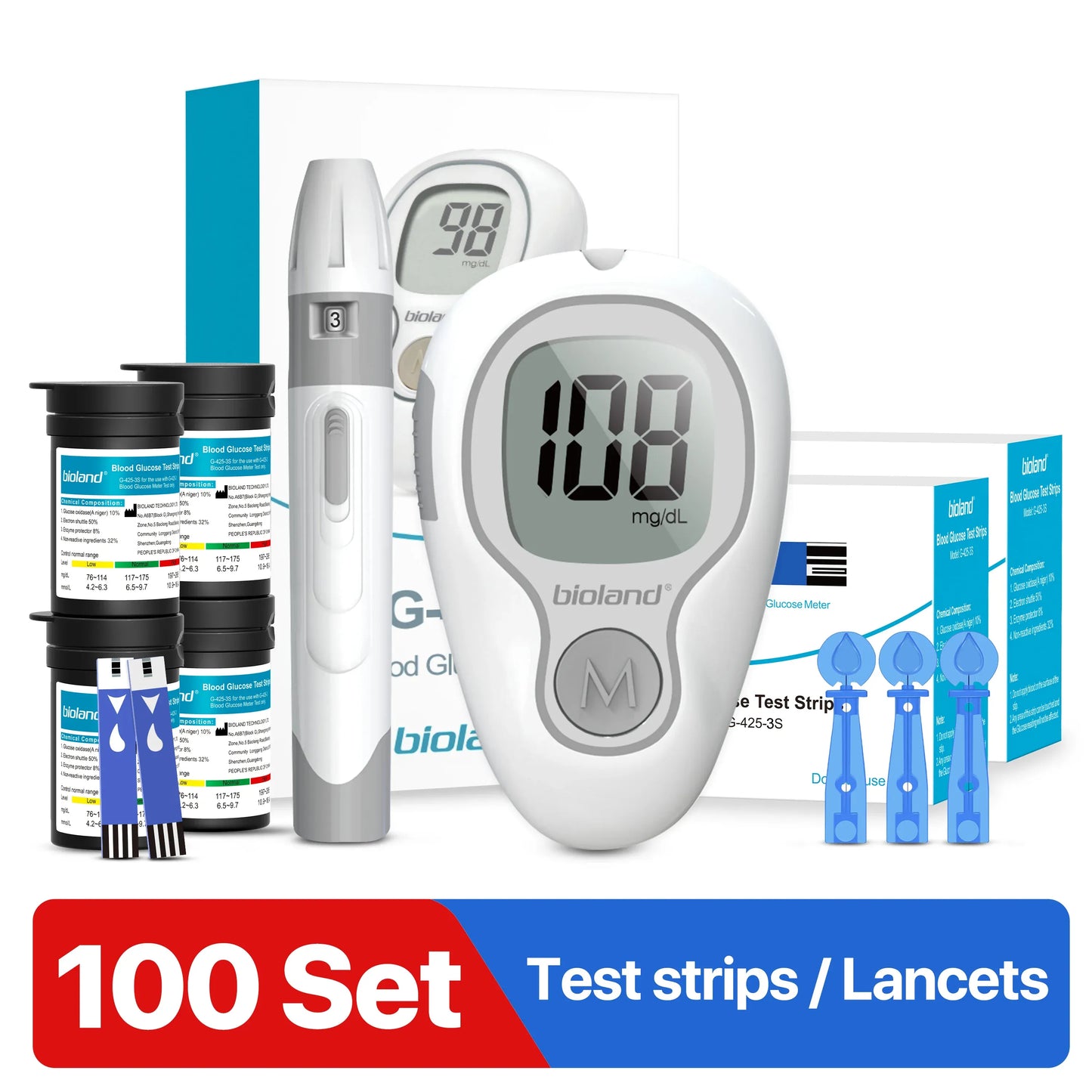 Blood Glucose Meter with Blood Sugar Test Strips. - BLAKESTORE-NG