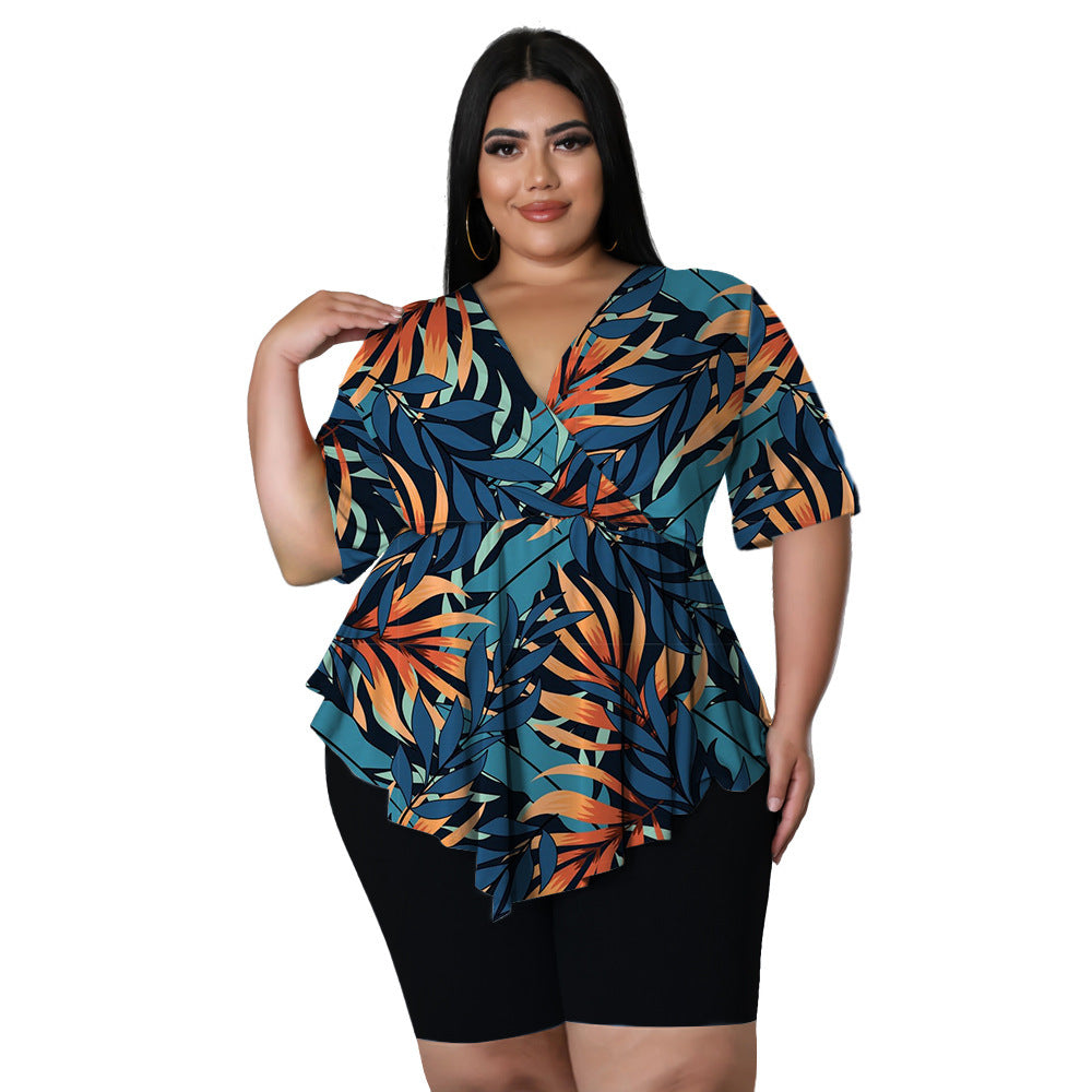 Bohemia Printed Sexy Outfit Plus Size - Maison Novaire