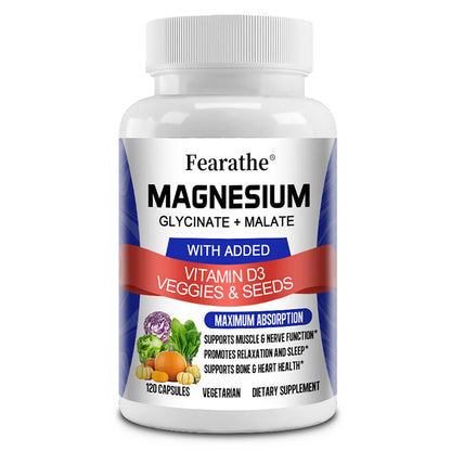 Bone Heart Sleep Nerve Support - Magnesium Glycinate & Malate Complex. - BLAKESTORE-NG