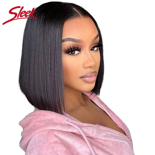Brazilian Straight Lace Bob Wigs - Maison Novaire