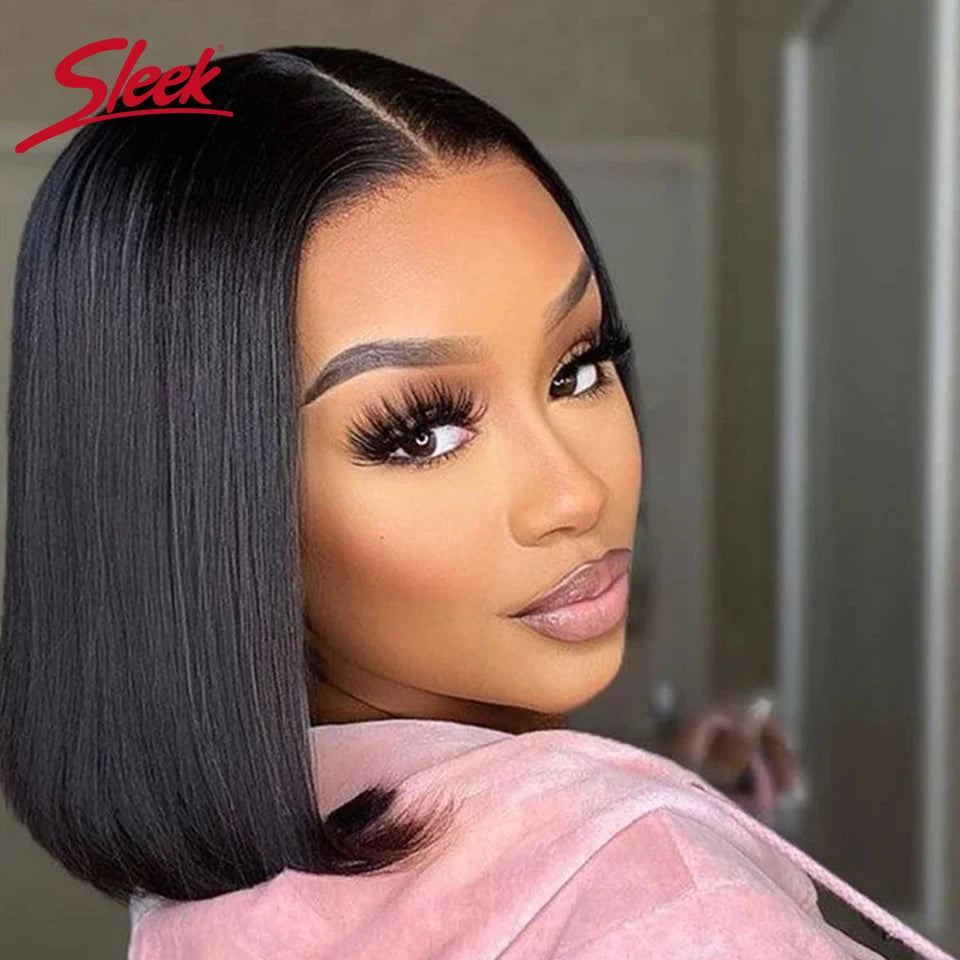 Brazilian Straight Lace Bob Wigs - Maison Novaire