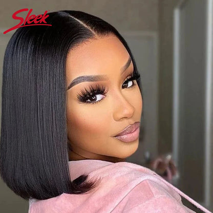 Brazilian Straight Lace Bob Wigs - Maison Novaire