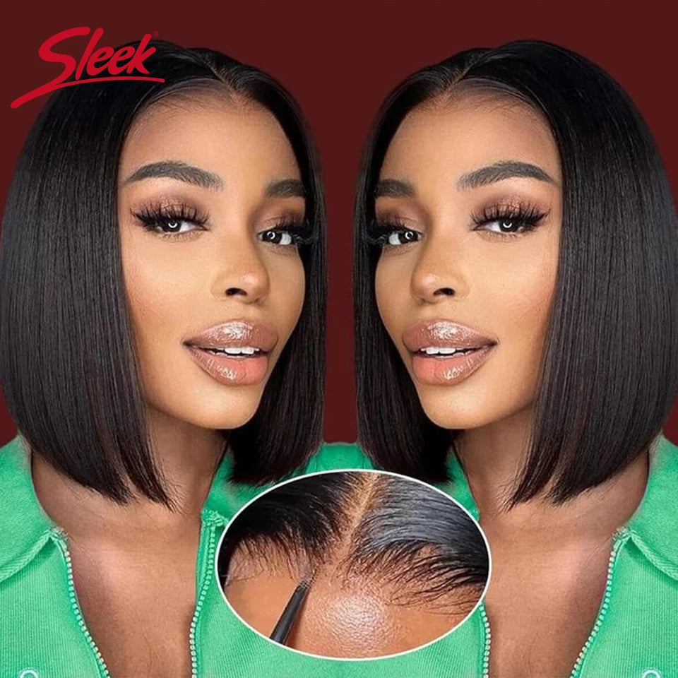Brazilian Straight Lace Bob Wigs - Maison Novaire