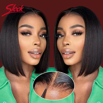 Brazilian Straight Lace Bob Wigs - Maison Novaire