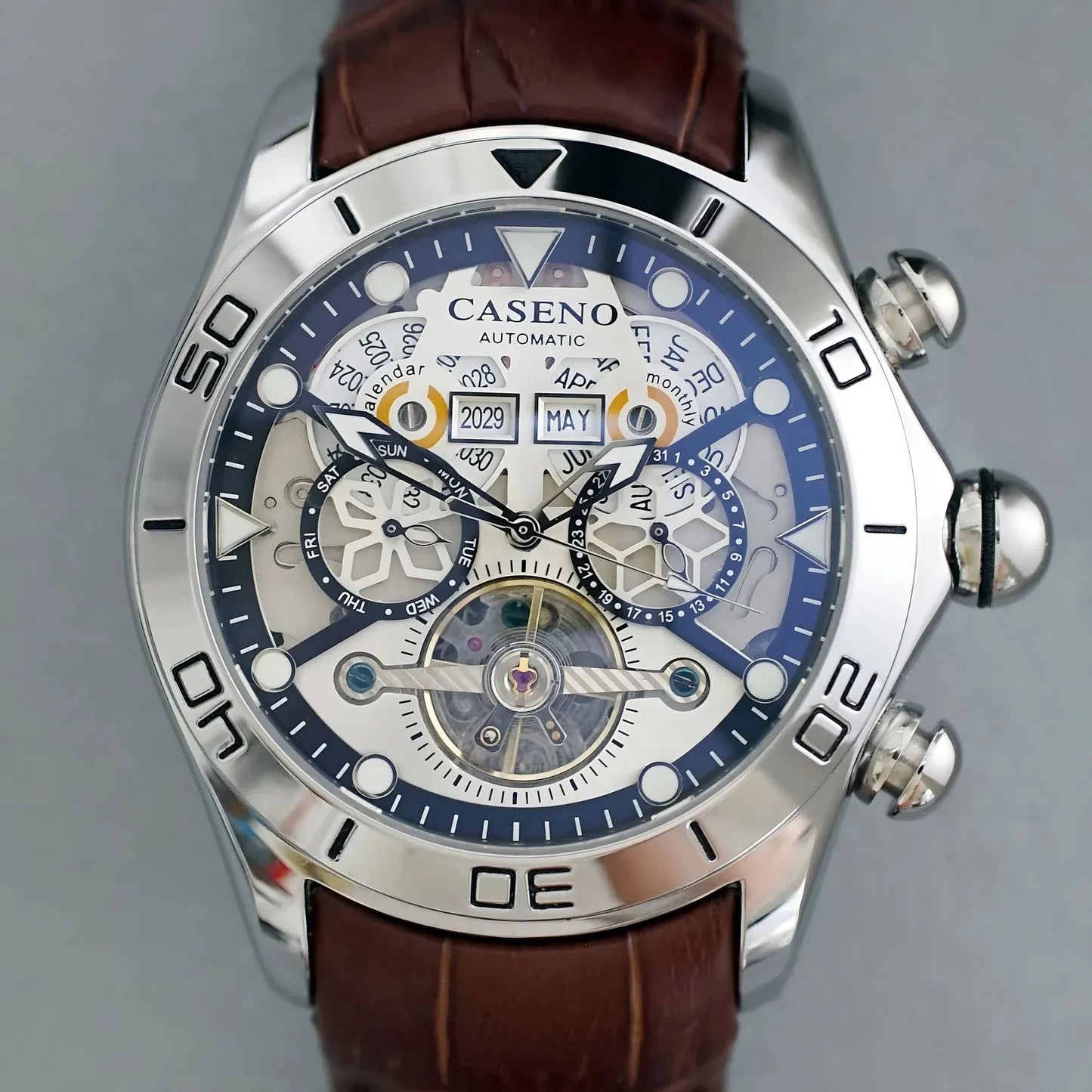 CASENO Large dial Mechanical watch -58284G - Maison Novaire #