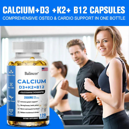 Calcium + Vitamins D3, K2 & B12 - Bone, Teeth & Muscle Health - BLAKESTORE-NG