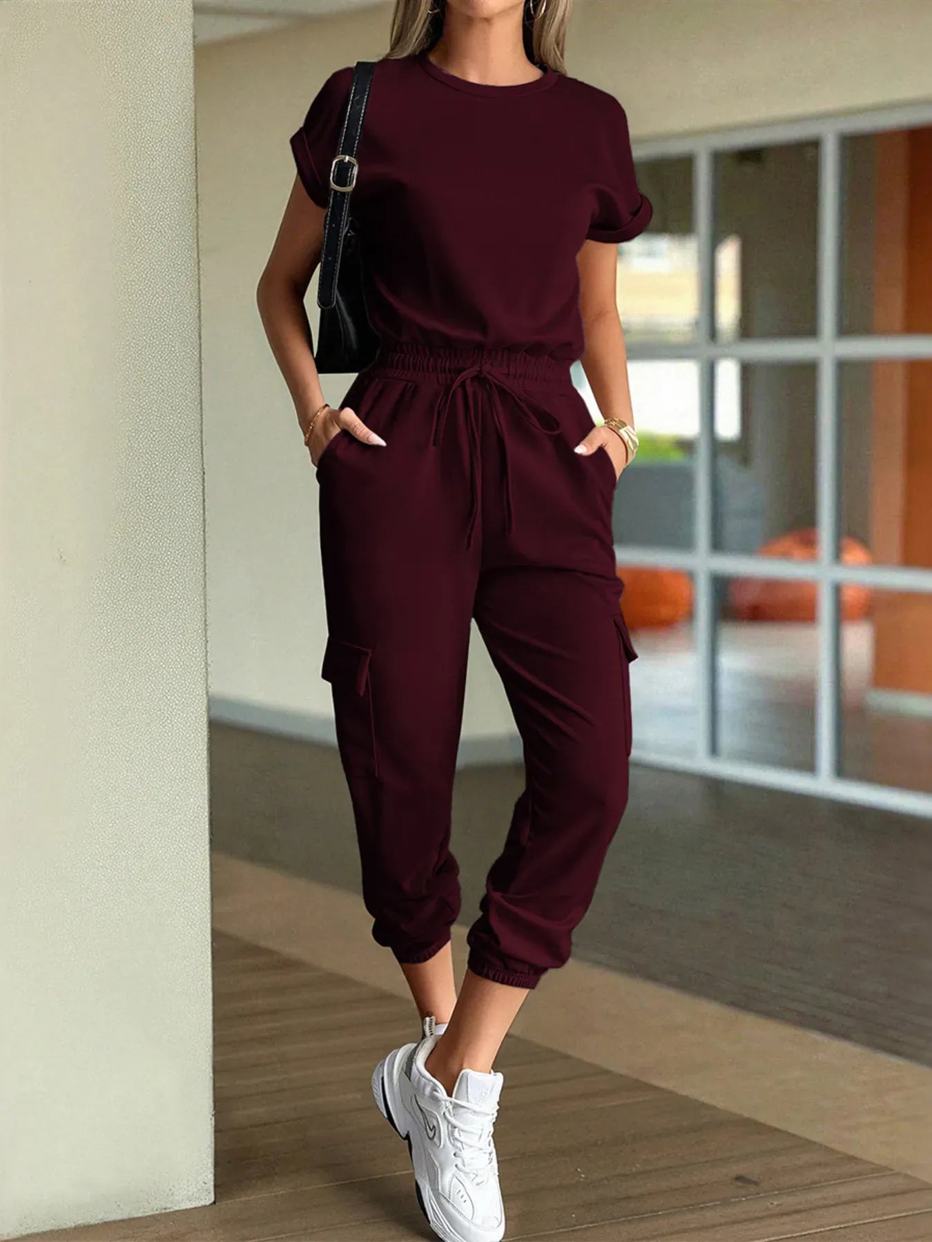 Casual Short Sleeve Top and Pants Set - BLAKESTORE-NG