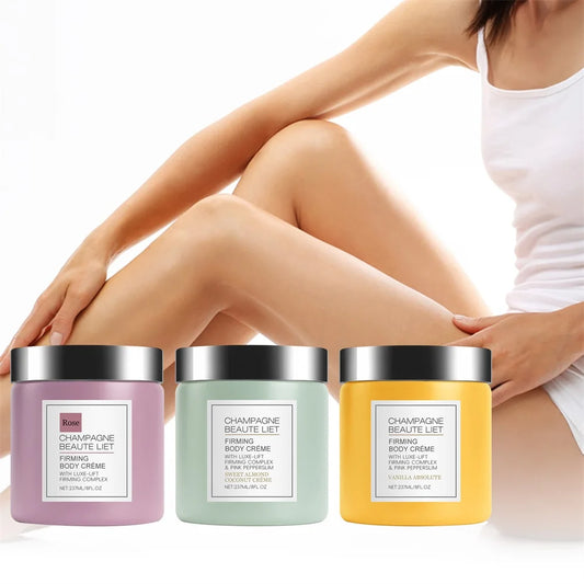 Champagne Firming Body Cream with Pepperslim – Daily Hydrating Tightening Lotion  - Rose - Maison Novaire