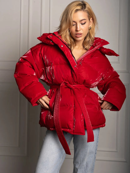 Chic Autumn & Winter Cotton Padded Hoodie Jacket for Women - Maison Novaire