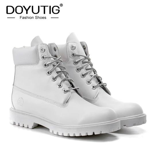 Cow Leather Outdoor Unisex Boots. Casual Boots. Breathable Military Boots. - Maison Novaire