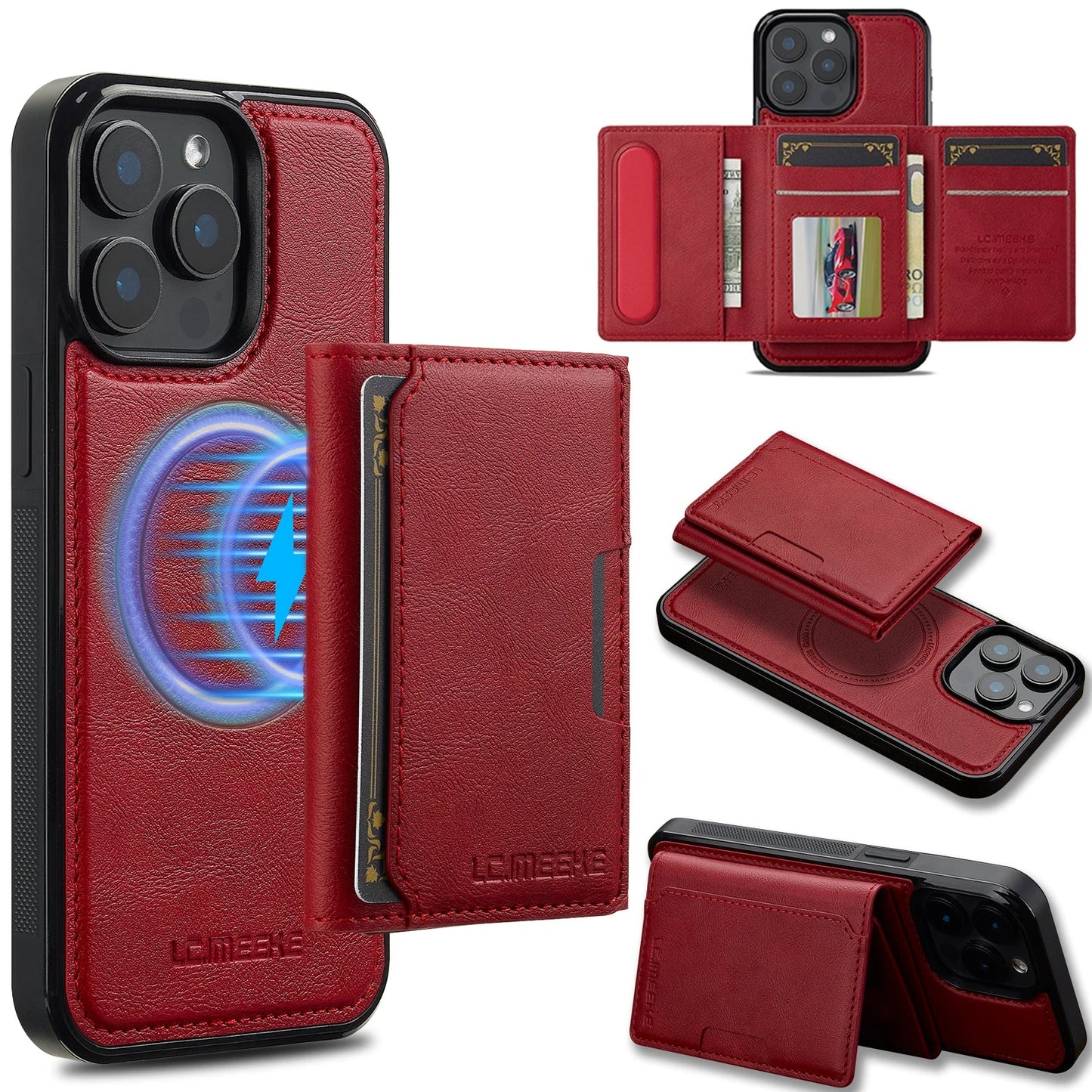 Detachable Magnetic Leather Case For iPhone - Maison Novaire #