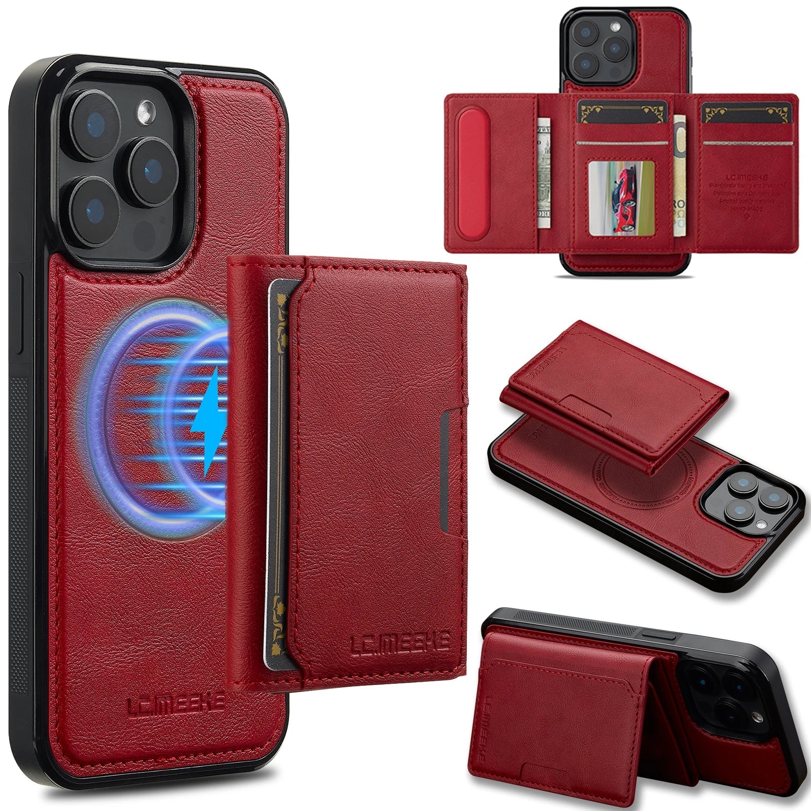 Detachable Magnetic Leather Case For iPhone - Maison Novaire #