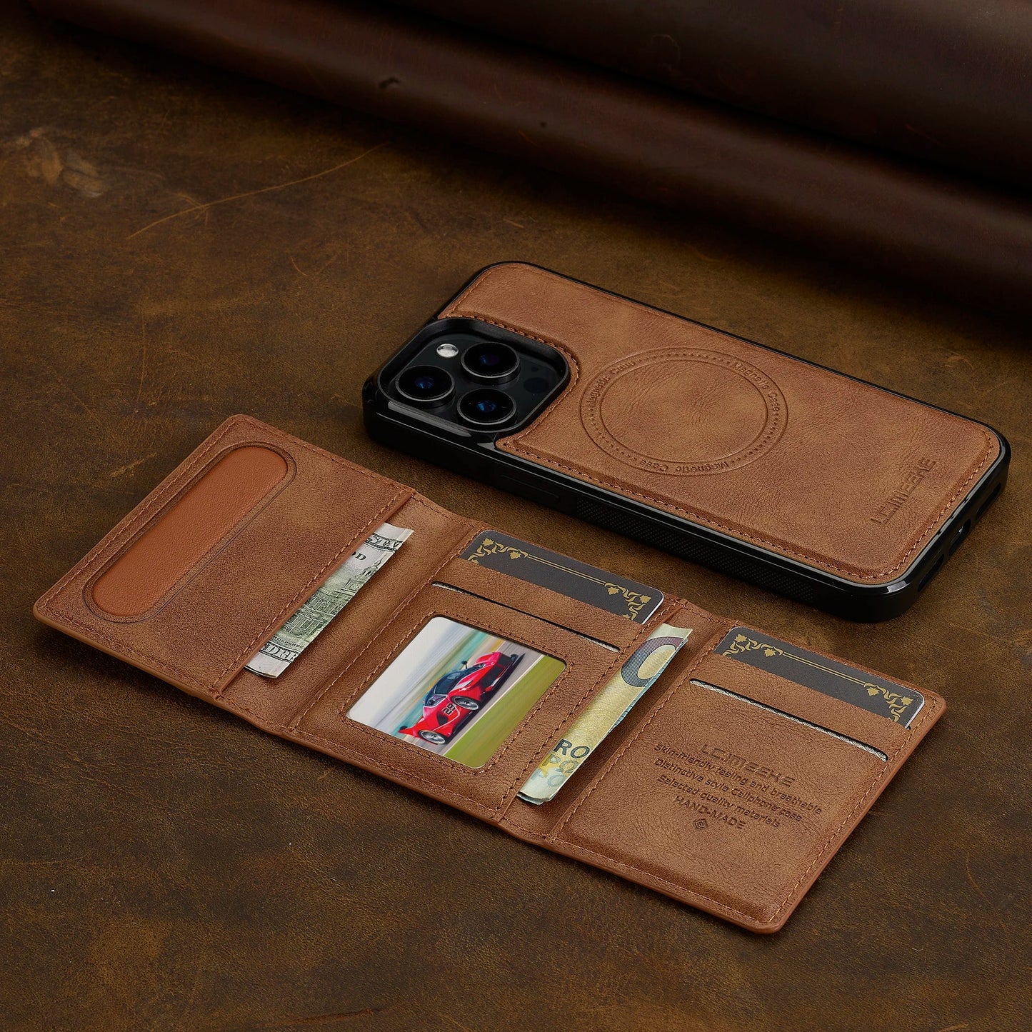 Detachable Magnetic Leather Case For iPhone - Maison Novaire #