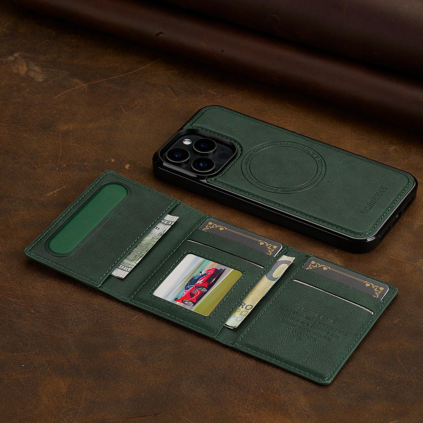 Detachable Magnetic Leather Case For iPhone - Maison Novaire #