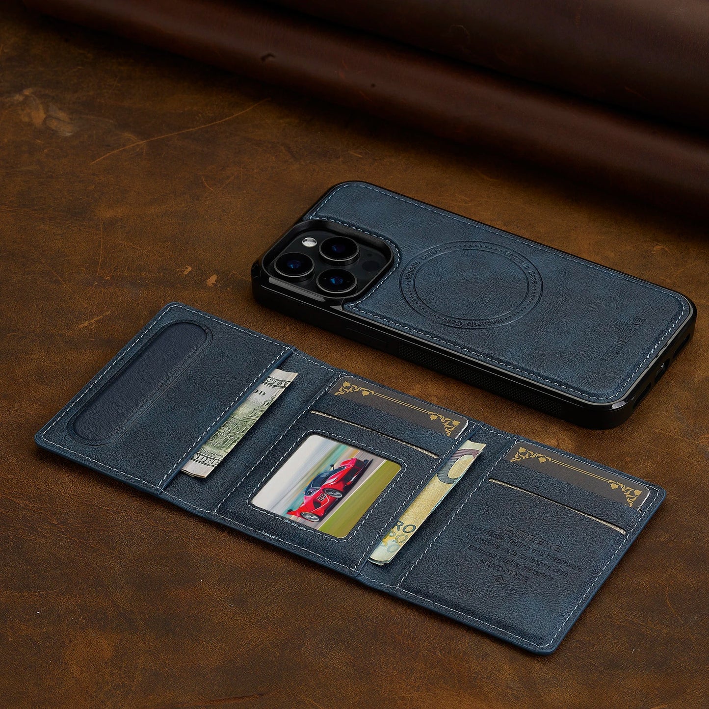 Detachable Magnetic Leather Case For iPhone - Maison Novaire #