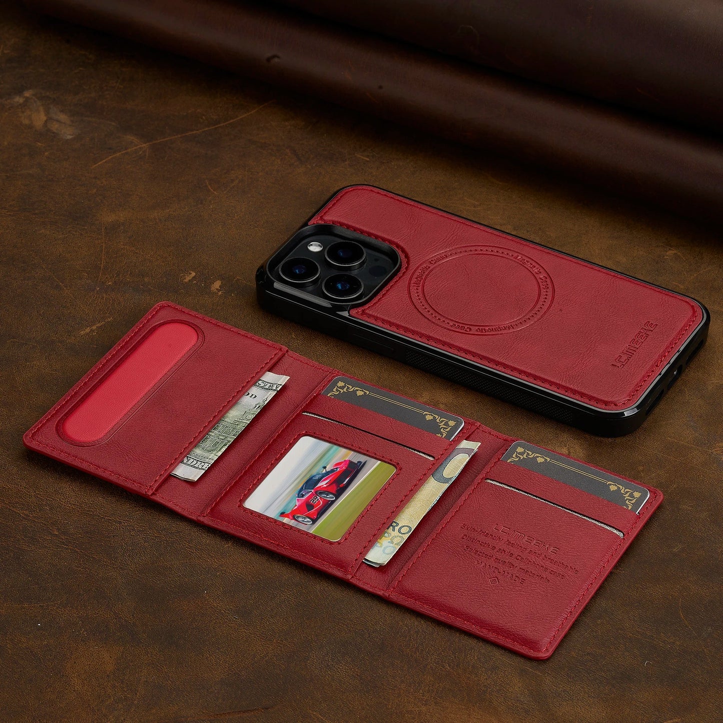 Detachable Magnetic Leather Case For iPhone - Maison Novaire #